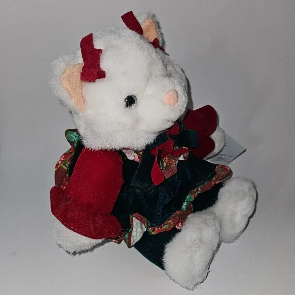 VTG TB Trading Snowflake Friends White Cat Plush 9